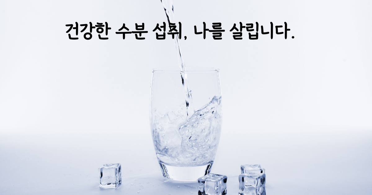 건강한 수분 섭취